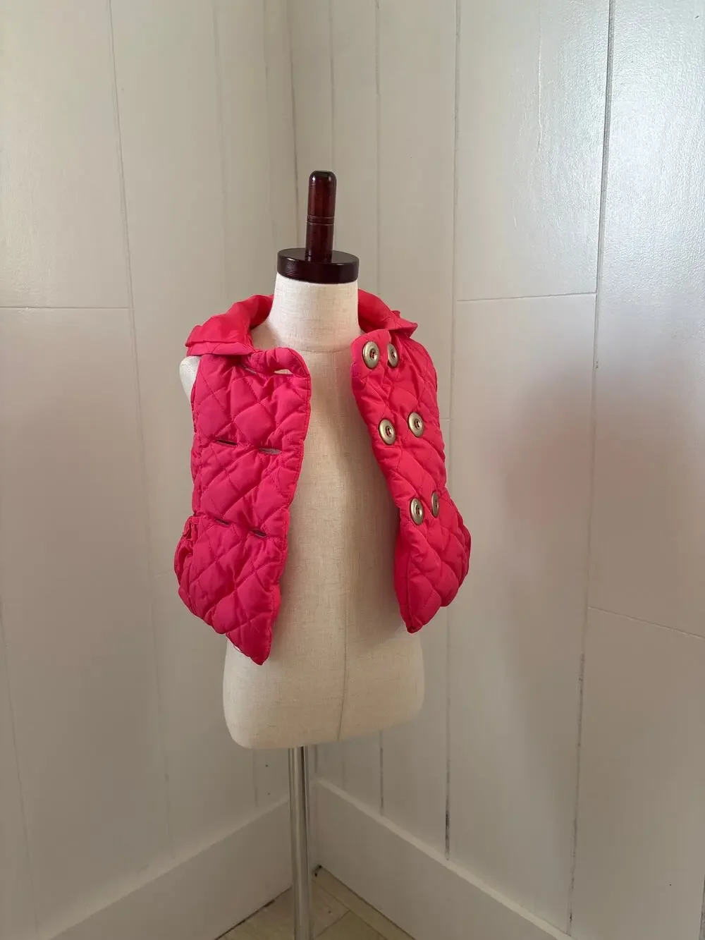 Kids Headquarters Salmon Pink Hooded Vest, Size 24 M